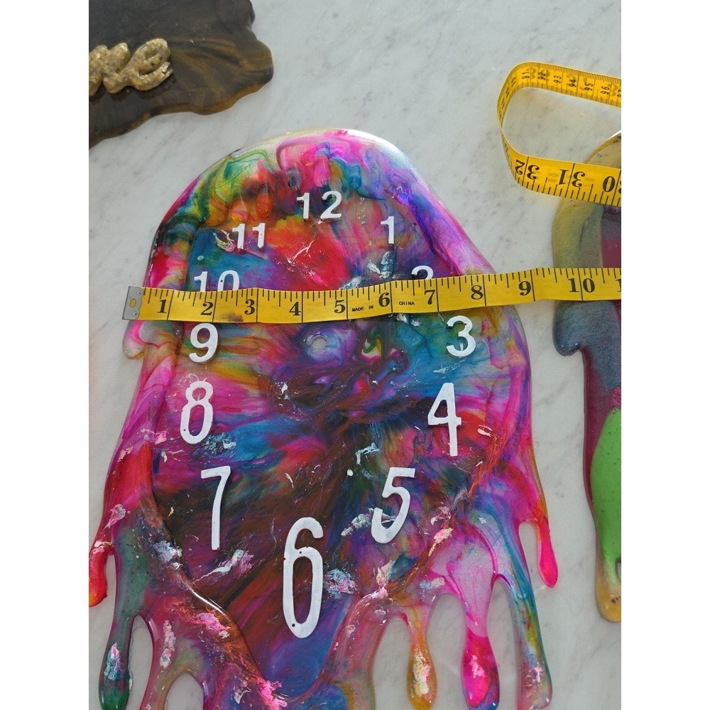 Handmade Resin Dripping Clocks - Picture 8 of 9